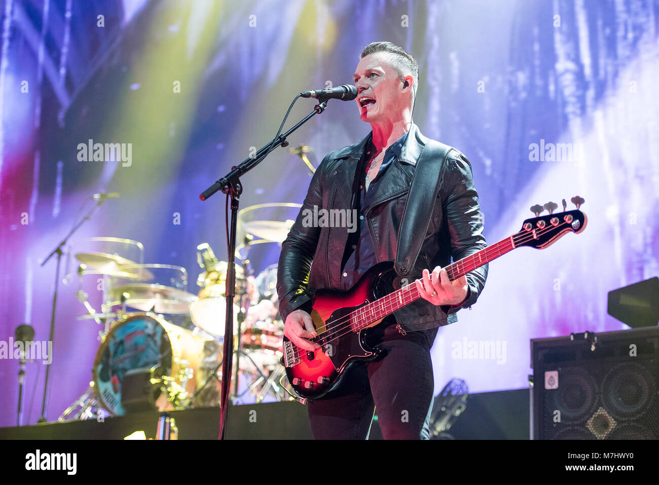 Leeds, UK. 10th March 2018. Kelly Jones, Richard Jones, Adam Zindani and Jamie Morrison of Welsh rock band Stereophonics perform at the Leeds First Direct Arena  10/03/2018 Credit: Gary Mather/Alamy Live News Stock Photo