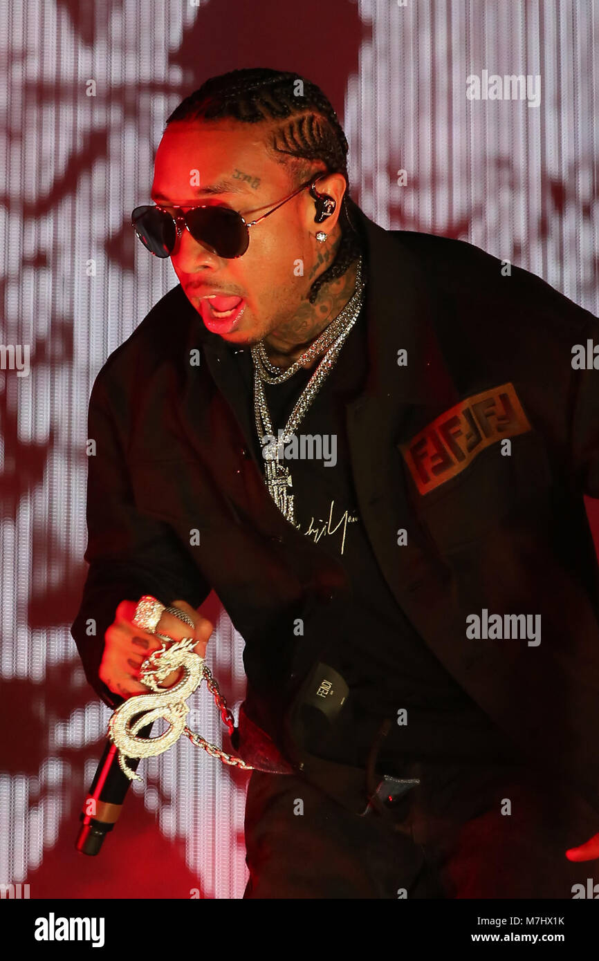 Parramatta, NSW, Australia. 10th Mar, 2018. US Rapper Tyga performing ...