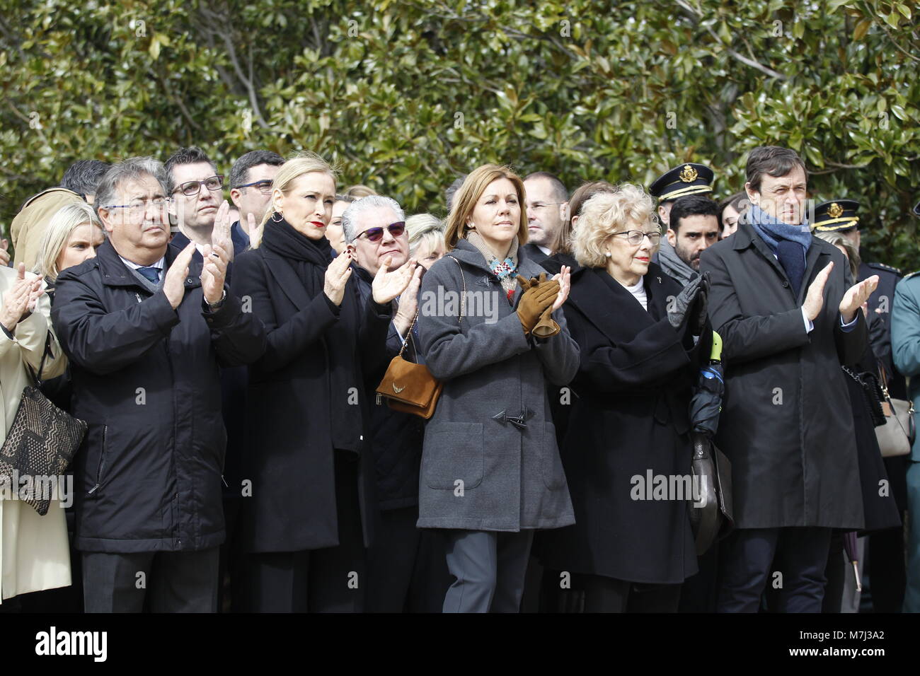 Madrid, Spain. 11th March, 2018.during a tribute in memory of the victims of the attack of 11-M 2004, at the forest of the Retiro Park on Sunday 11 March 2018. Credit: Gtres Información más Comuniación on line, S.L./Alamy Live News Stock Photo