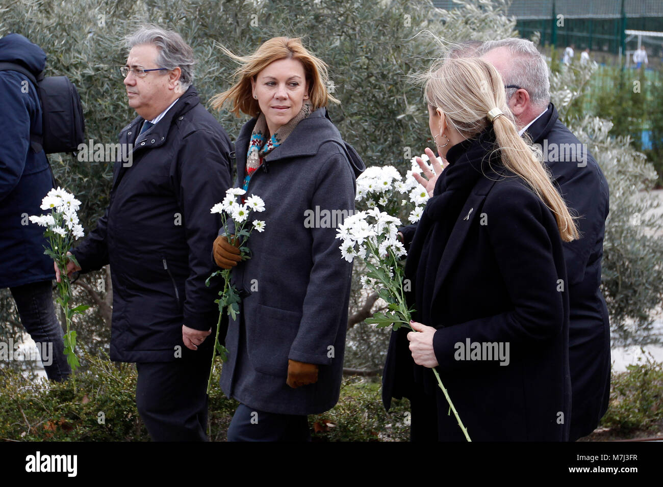 Madrid, Spain. 11th March, 2018.Politican Maria Dolores de Cospedal during a tribute in memory of the victims of the attack of 11-M 2004, at the forest of the Retiro Park on Sunday 11 March 2018. Credit: Gtres Información más Comuniación on line, S.L./Alamy Live News Stock Photo