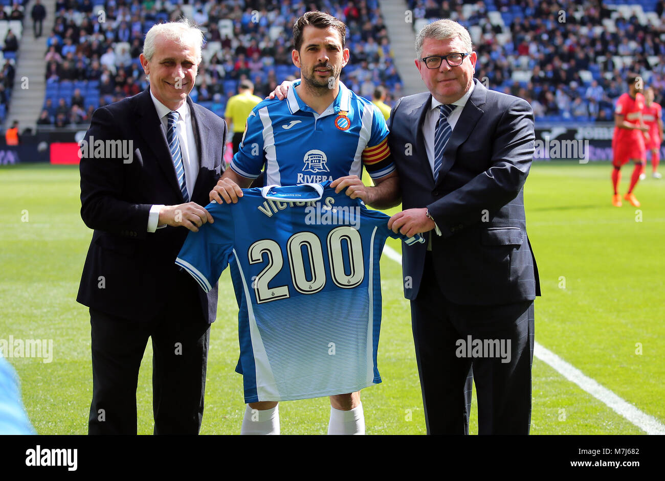math 200 for Victor Sanchez during the match between RCD Espanyol and Real Sociedad, on 11th March 2018, in Barcelona, Spain. Credit: Gtres Información más Comuniación on line, S.L./Alamy Live News Stock Photo