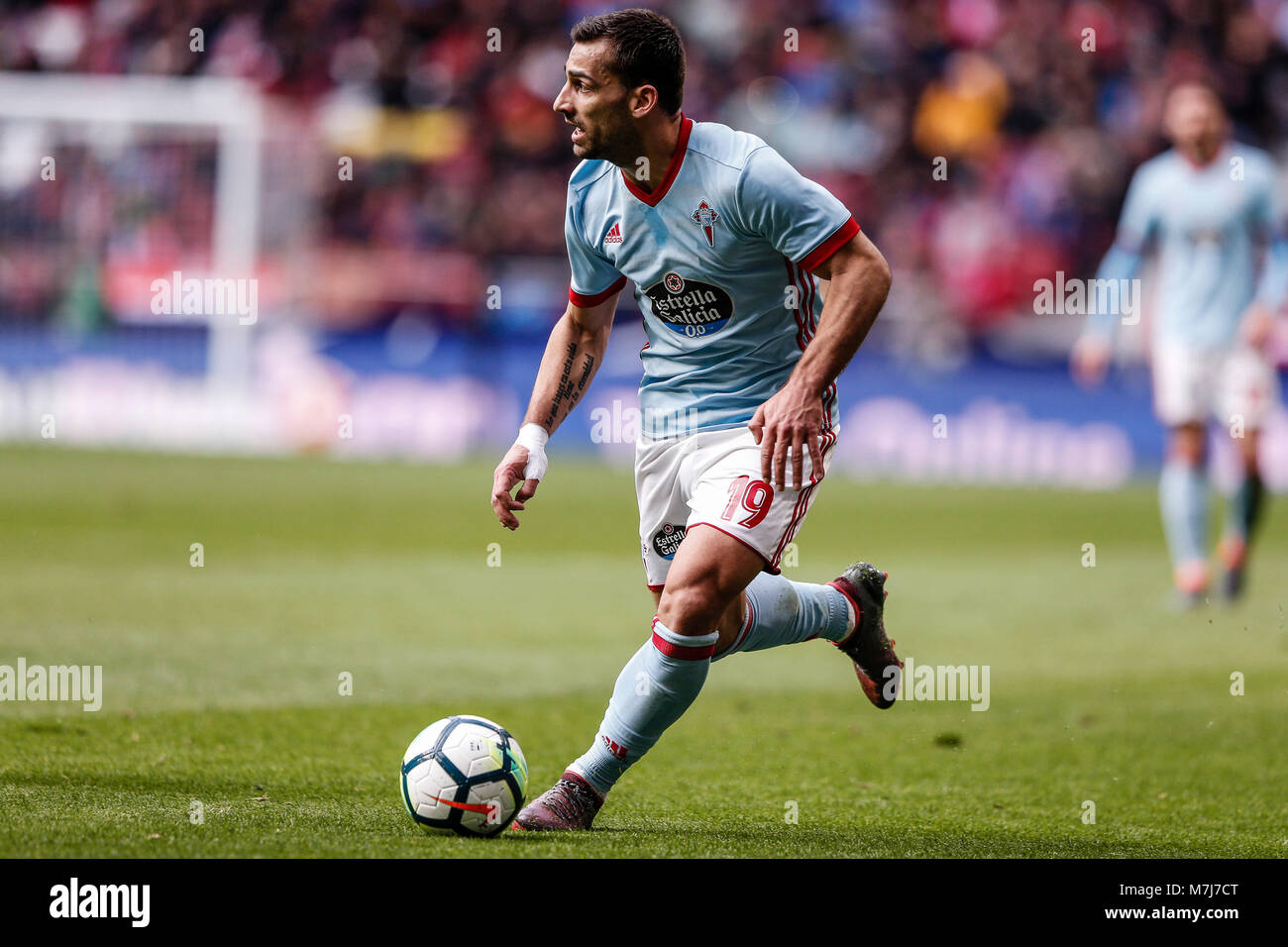 Jonny Castro (Celta de Vigo) in action during the match La Liga match between Atletico de Madrid vs Celta de Vigo at the Wanda Metropolitano stadium in Madrid, Spain, March 11, 2018. Credit: Gtres Información más Comuniación on line, S.L./Alamy Live News Stock Photo