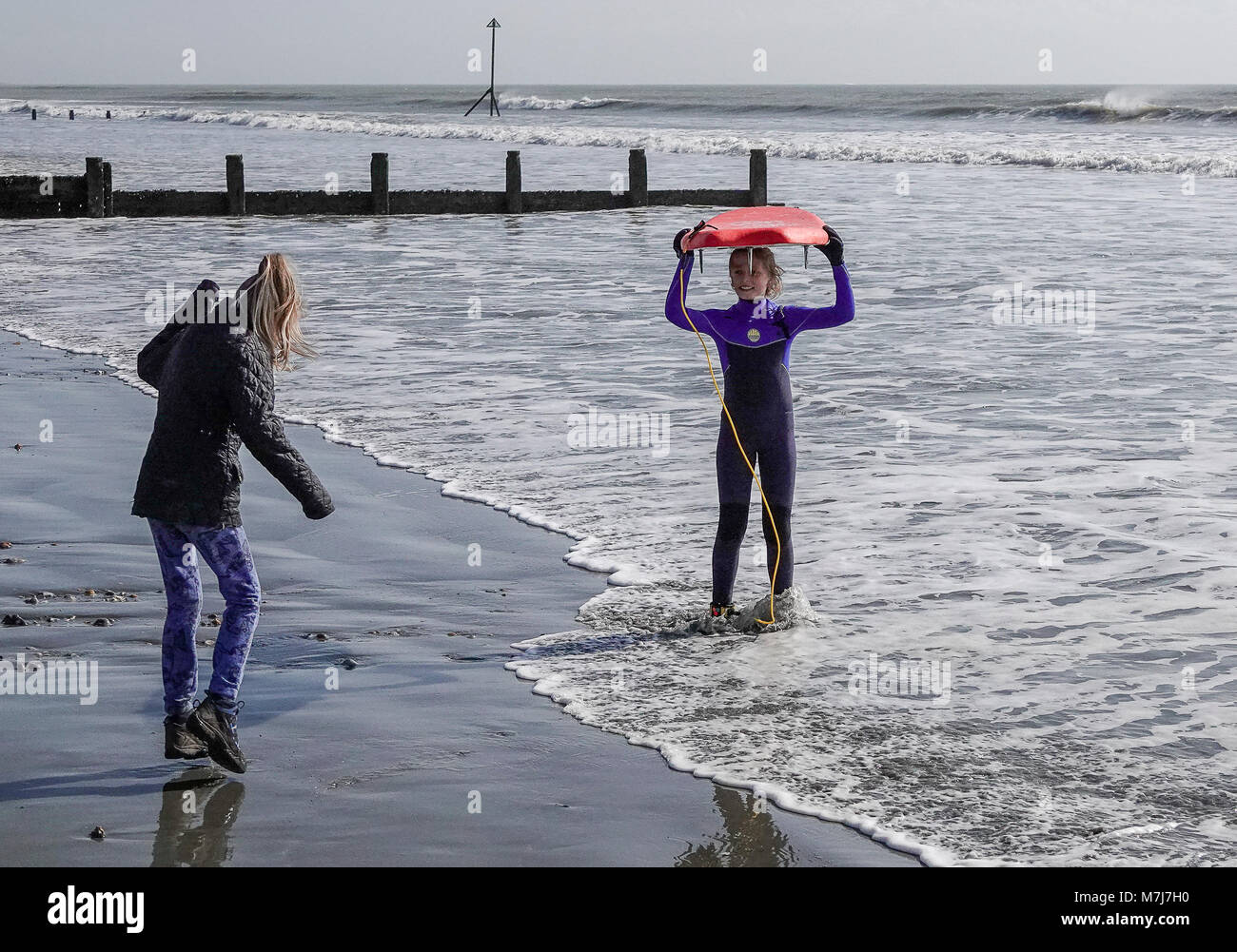 Bracklesham Bay, East Wittering, West Sussex. 11th March 2018. Large