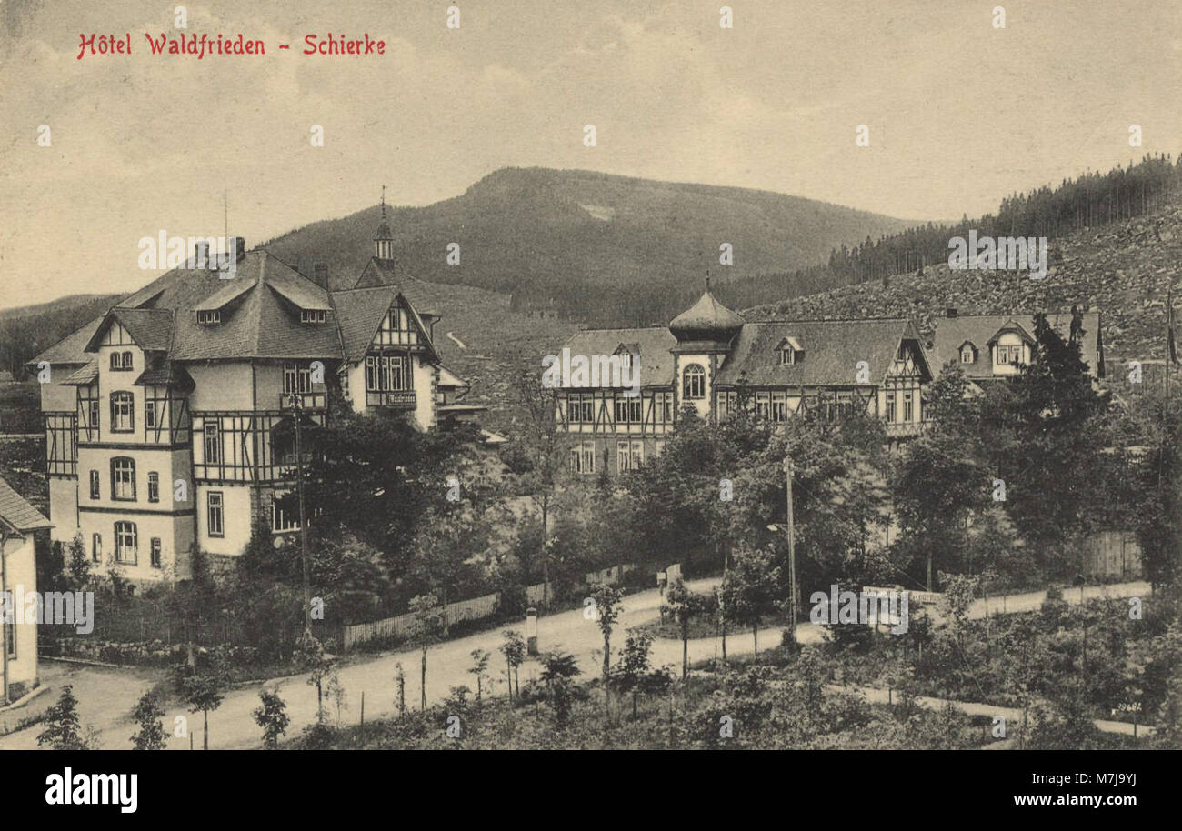 Schierke (Harz), Sachsen-Anhalt - Hotel Waldfrieden (back Stock Photo -  Alamy