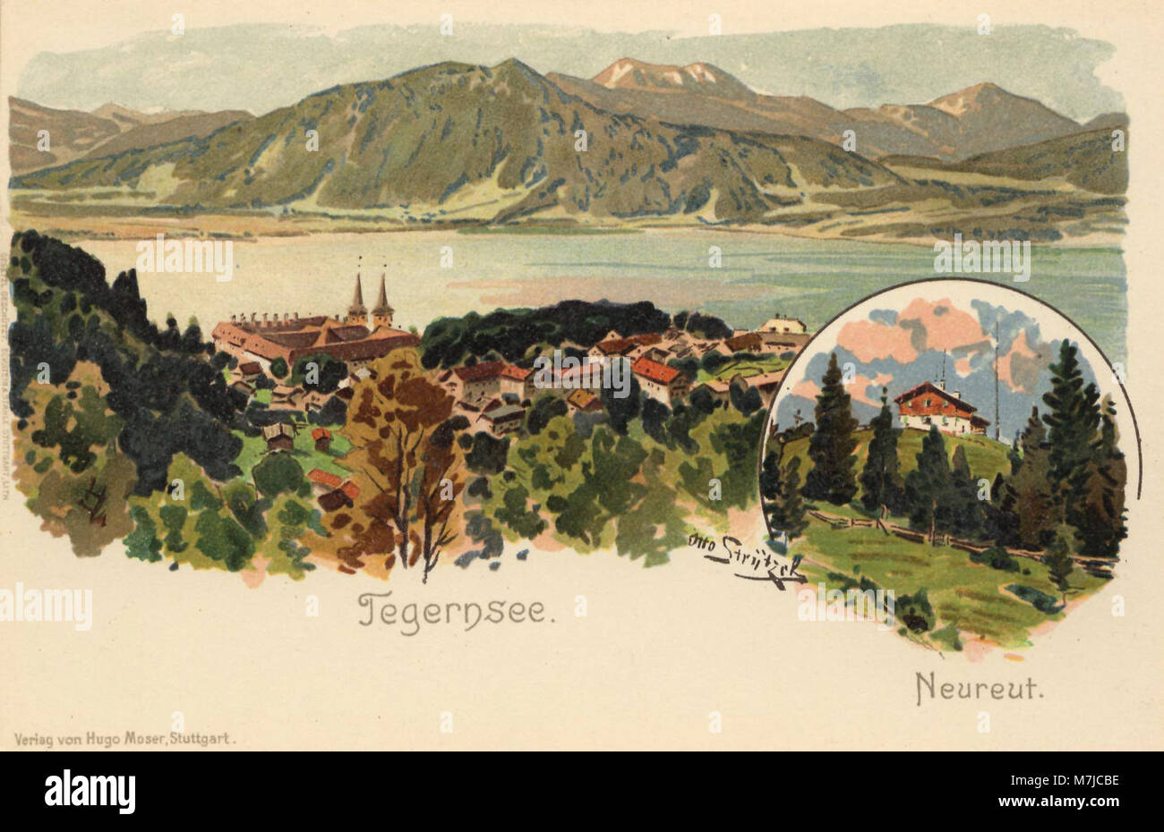 Tegernsee, Bayern - Neureut (Zeno Ansichtskarten) Stock Photo