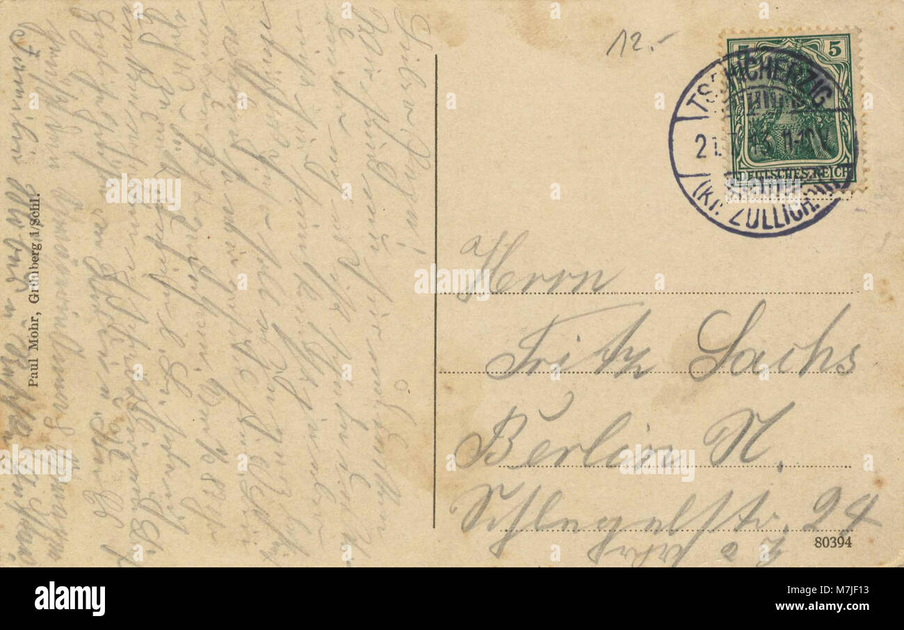 A historical postcard from Zllichau-Schwiebus, Ostbrandenburg, featuring the Restaurant zur Traube, an establishment that likely held cultural or social importance in the region. Stock Photo