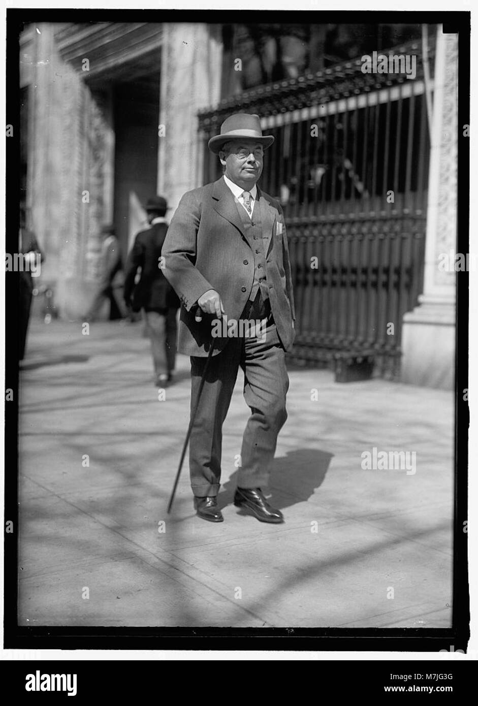 A portrait of Milton Everett Alles, an American banker. The image captures him in a formal pose, reflecting his professional status and role in the financial industry during his time. Stock Photo