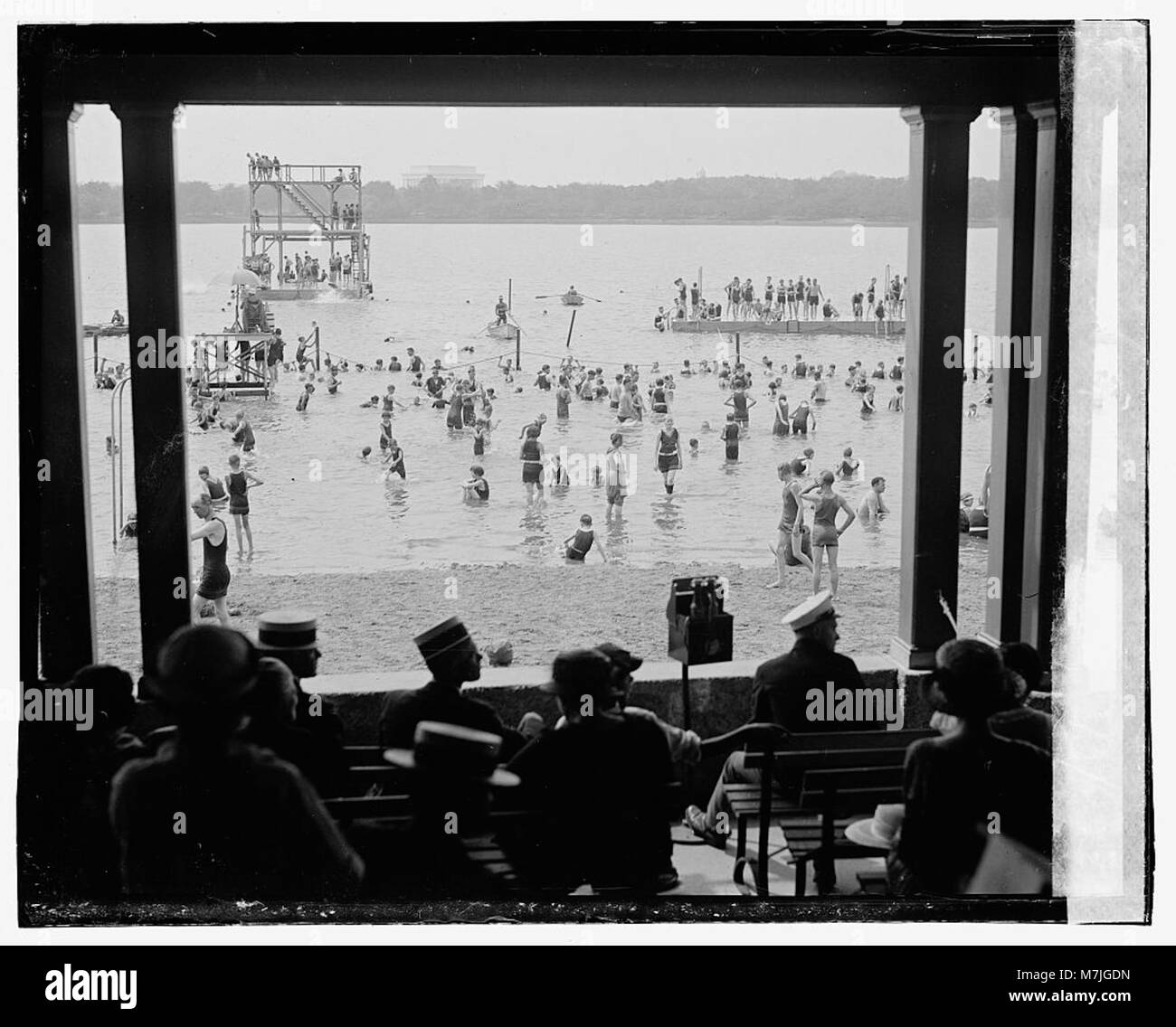 Bathing beach LOC npcc.09041 Stock Photo Alamy