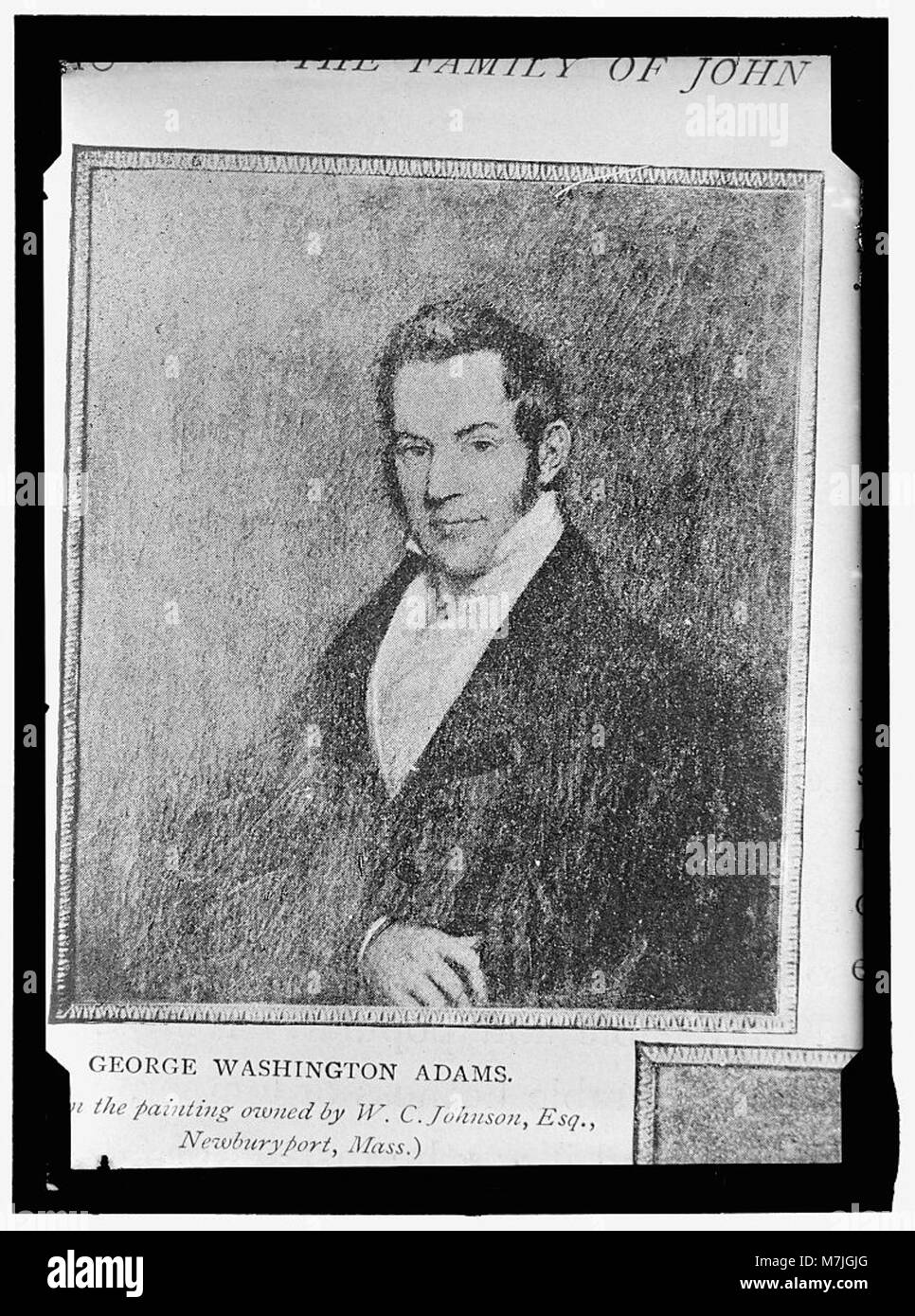 A portrait of George Washington Adams, capturing the likeness of the ...
