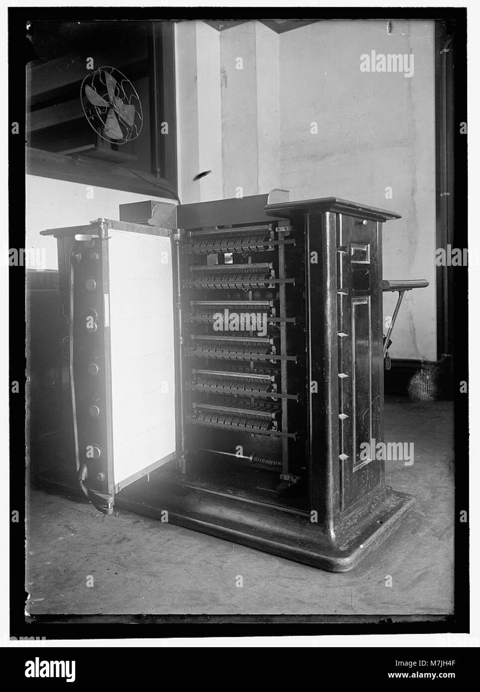 A photograph of a tabulating machine used by the U.S. Census Bureau in ...