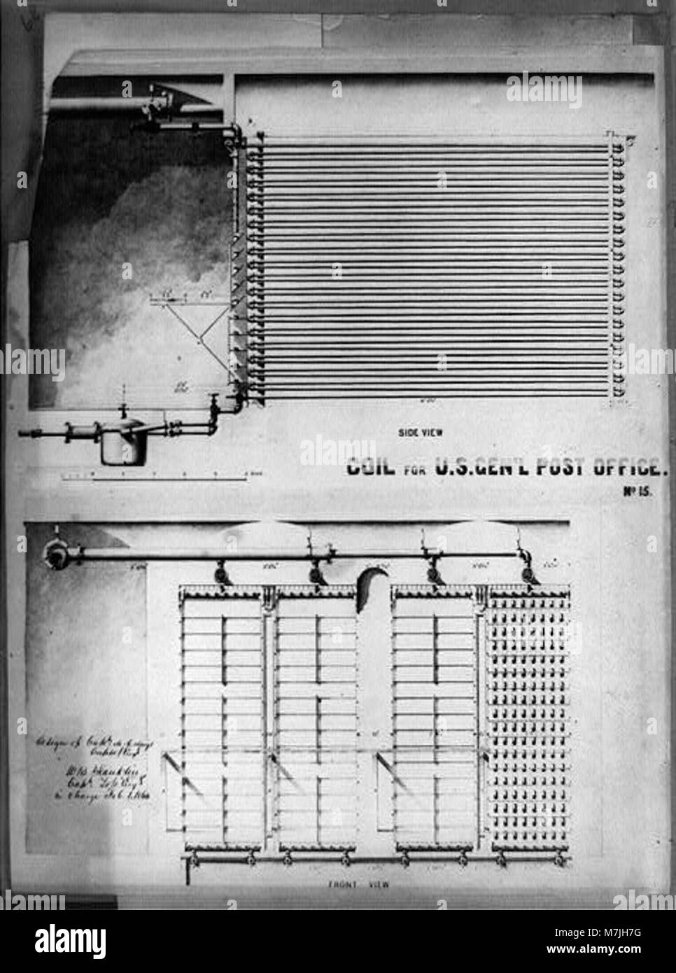 Photographs showing a coil for the U.S. General Post Office from both ...