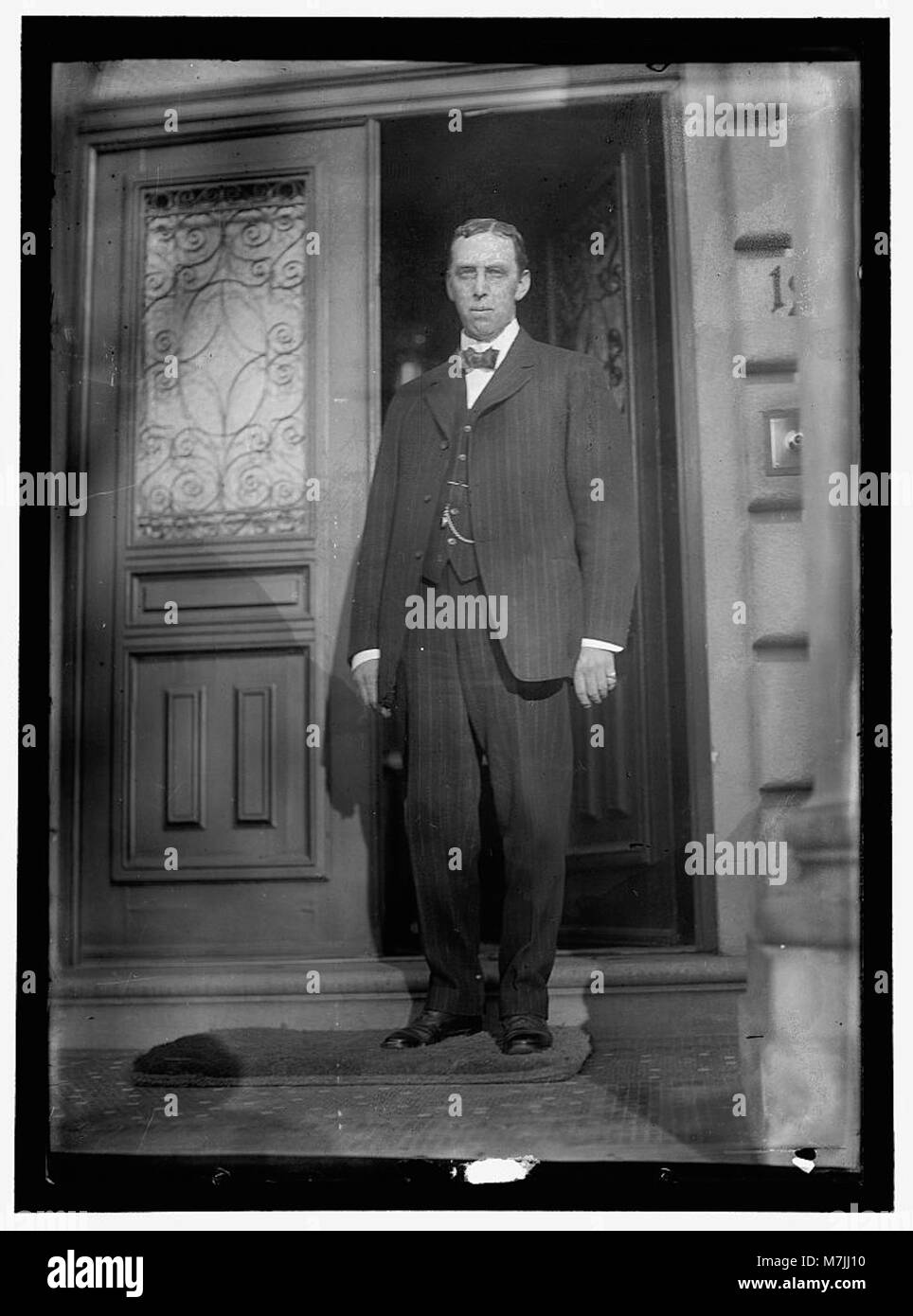 A historical photograph of Walter Lourie Fisher, U.S. Secretary of the Interior from 1911-1913, capturing his role in the administration. Stock Photo
