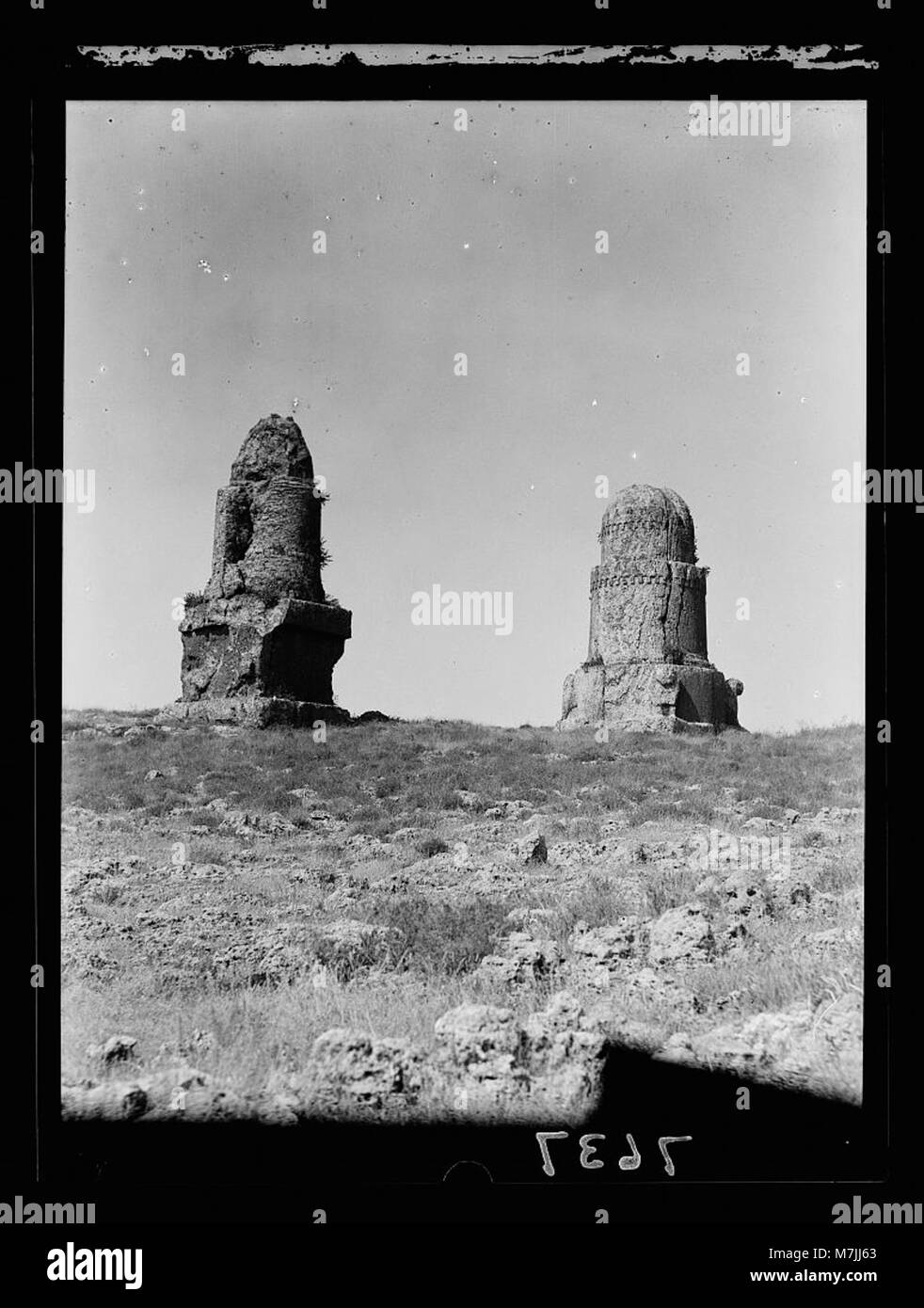 From Tartous to Tyre. Funereal rock monuments S. of Tartous LOC matpc.17030 Stock Photo