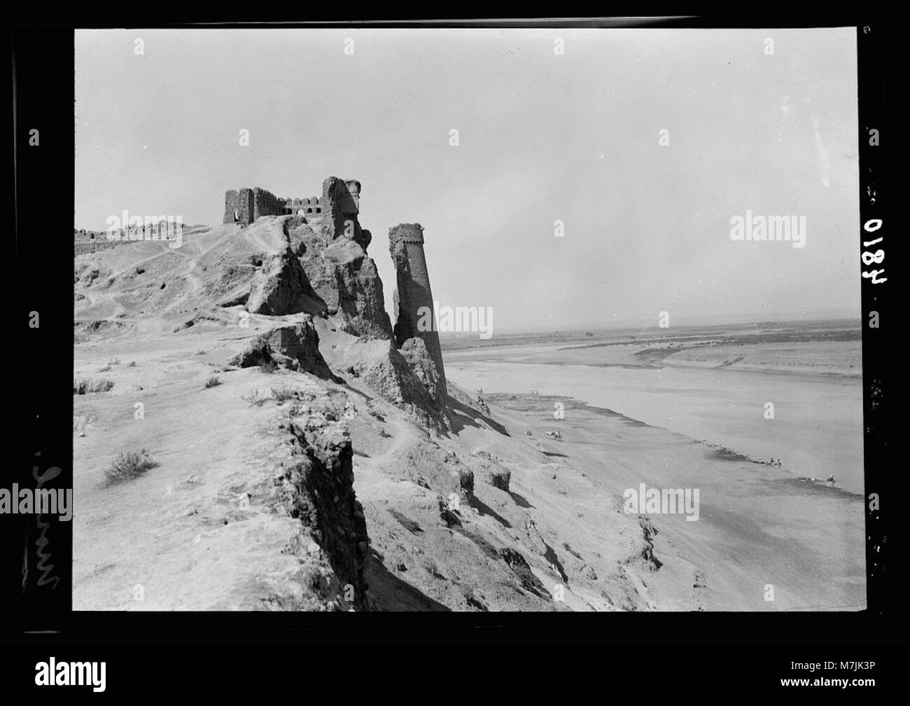 Iraq. Mosul. Sennacherib's castle. Ruined remains on the west bank of the Tigris river LOC matpc.16209 Stock Photo