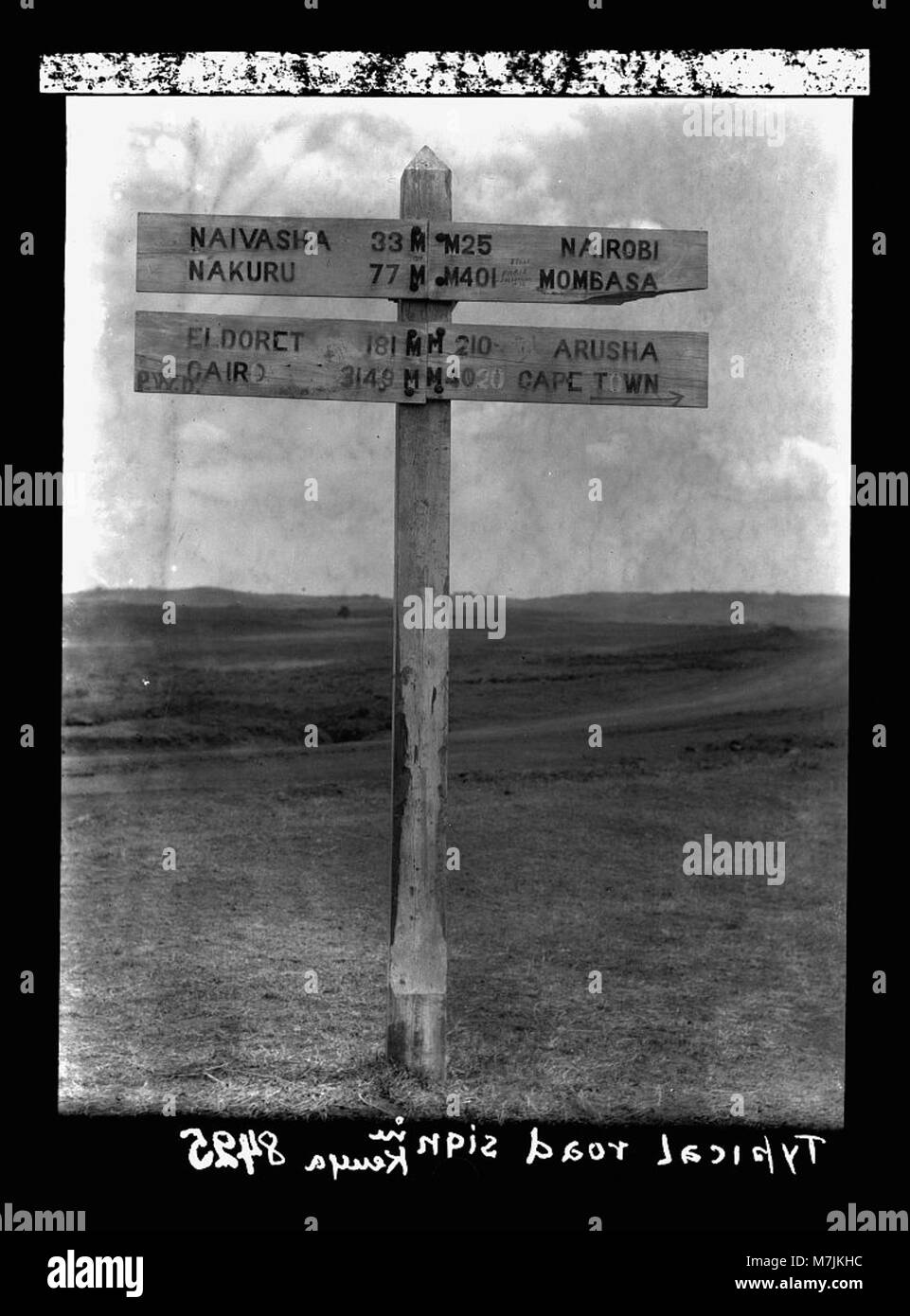 Rifting Sign A photograph showing a close-up of a road sign in the Rift Valley ...