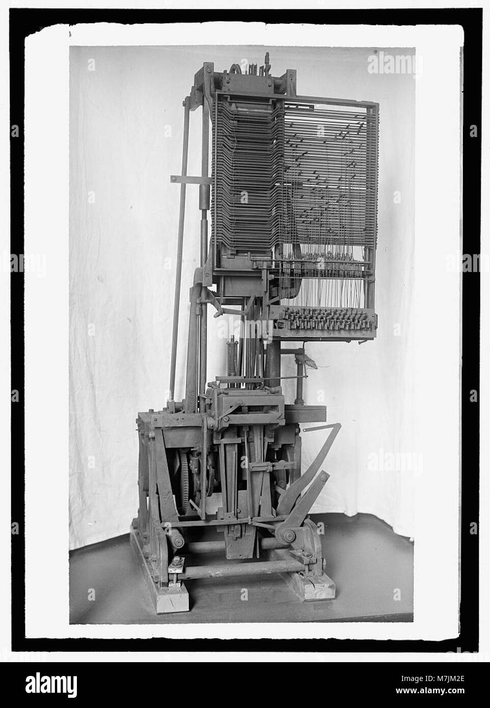 MERGENTHALER, OTTMAR, 2ND LINOTYPE MACHINE WITH BAND, INVENTED BY HIM; 3RD DESIGN HE INVENTED. AT SMITHSONIAN LCCN2016867266 Stock Photo