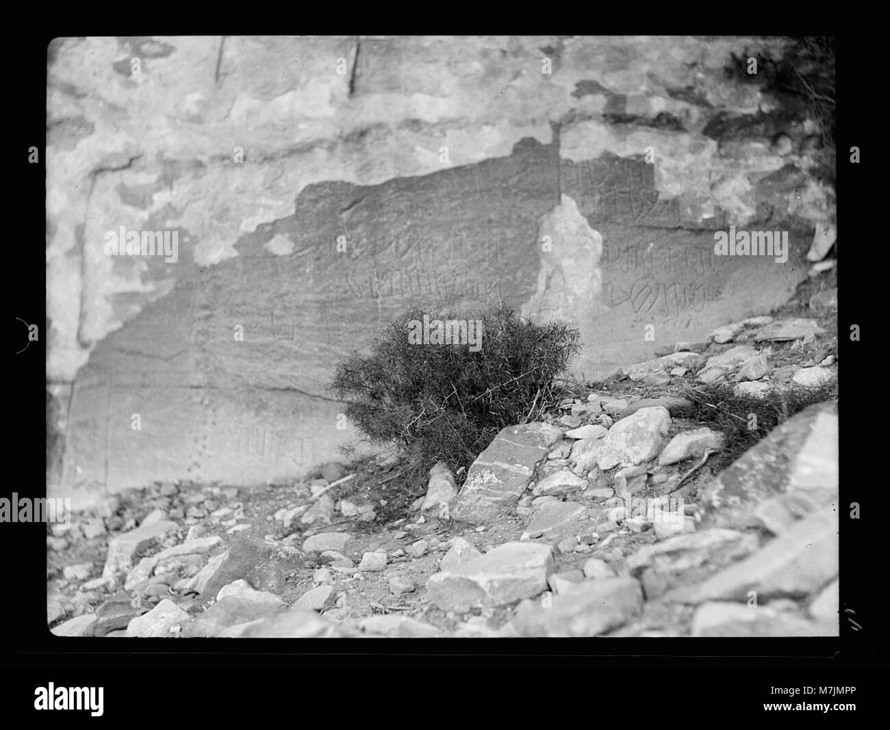 Petra Inscriptions The photograph shows the El-Farasah area of Petra, with an ancient ...