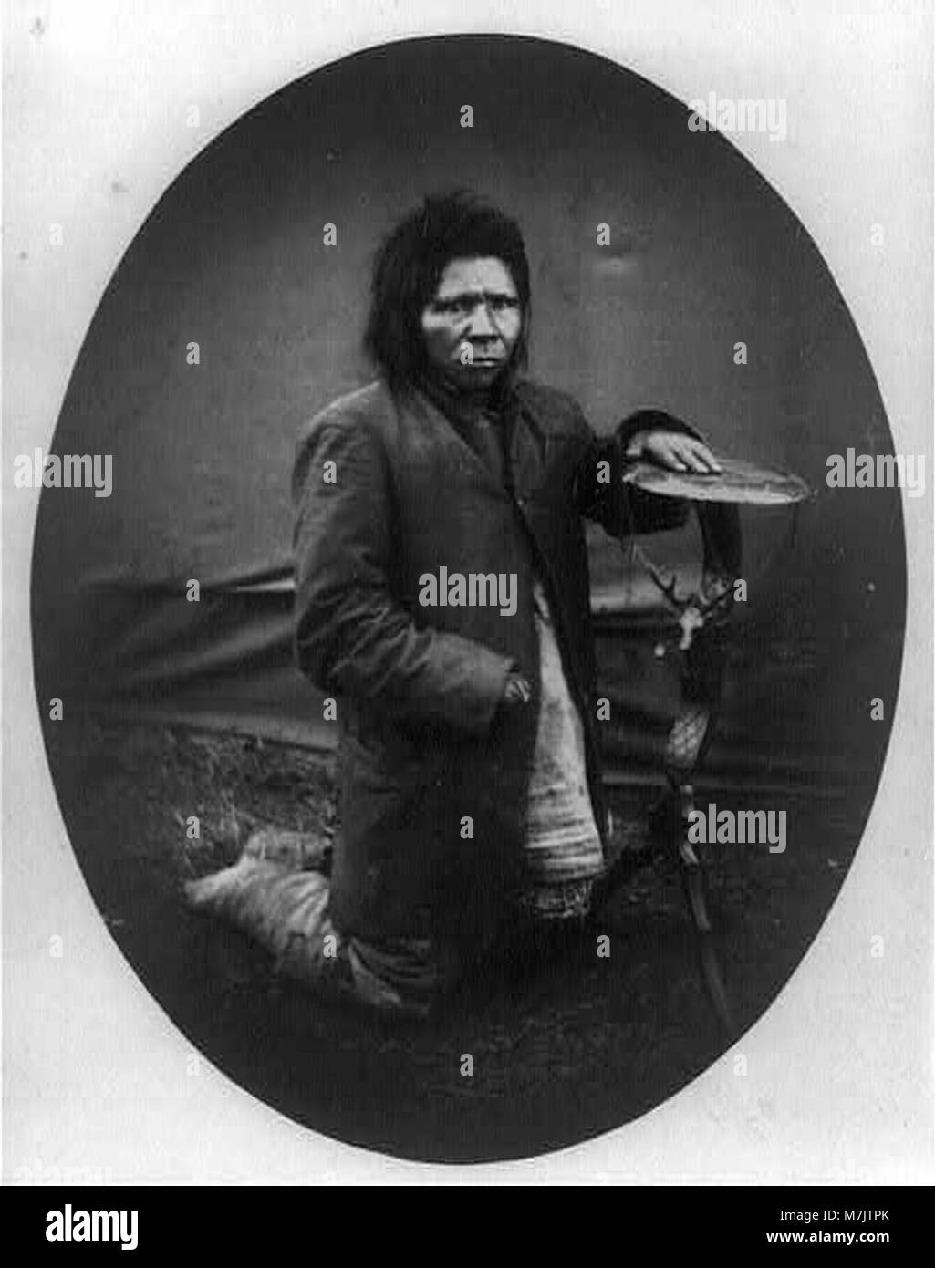 Steps, a Nes Perce Indian, who escaped from his band, while surrounded in the bad lands of Nebraska, by Gen'l Miles, in 1878. ... He lost his feet above the ankles, also his right hand by LCCN2002715081 Stock Photo