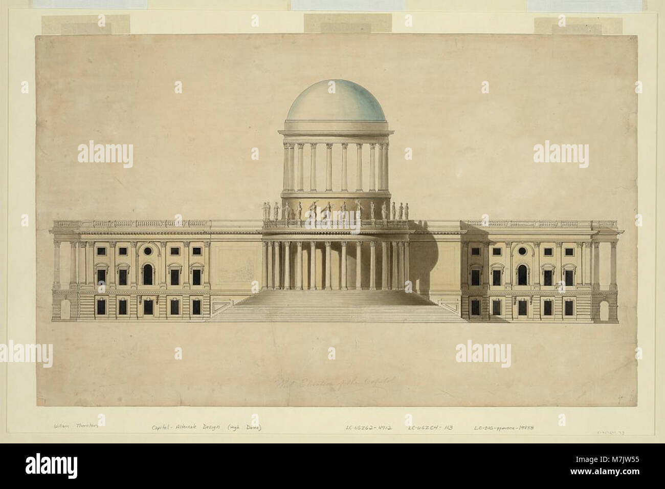 The west elevation of the United States Capitol, highlighting the ...