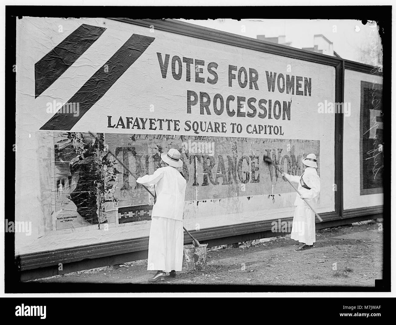 A collection of posters advocating for women's suffrage, created for a ...