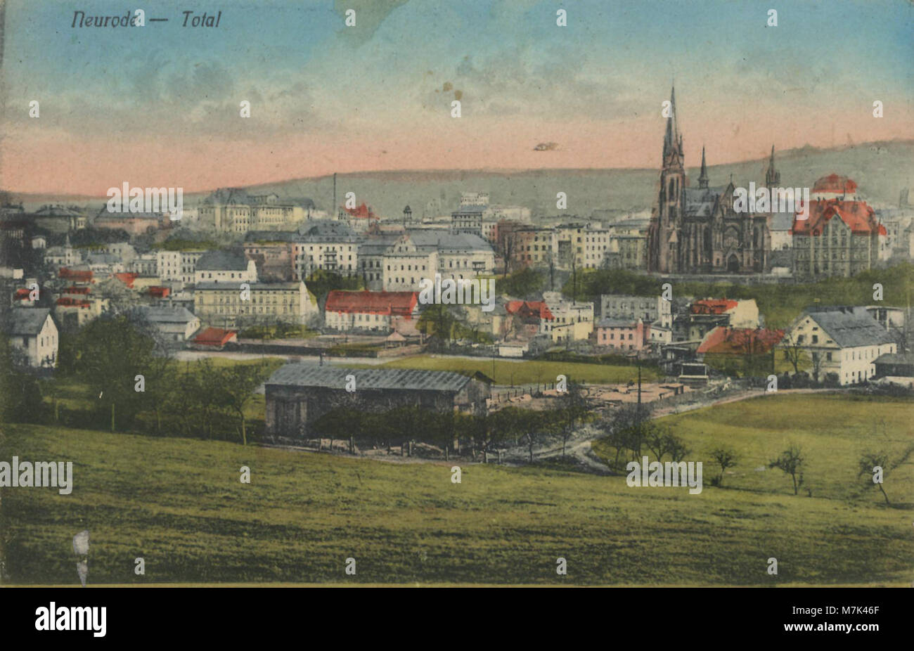 Neurode This is a city view of Neurode, Schlesien, as depicted on an early 20th ...