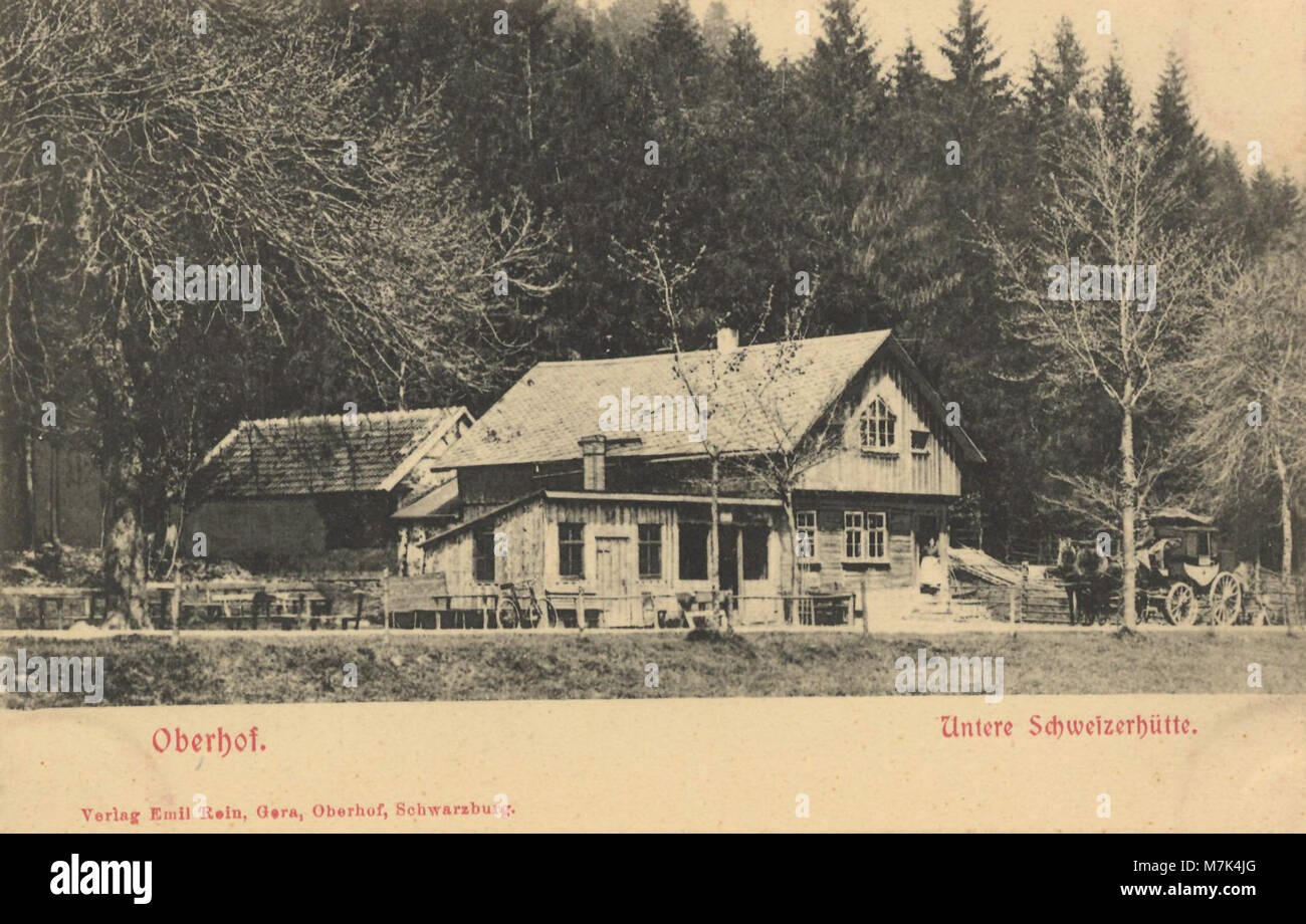 Oberhof i. Thür., Thüringen - Untere Schweizerhütte (2) (Zeno Ansichtskarten) Stock Photo