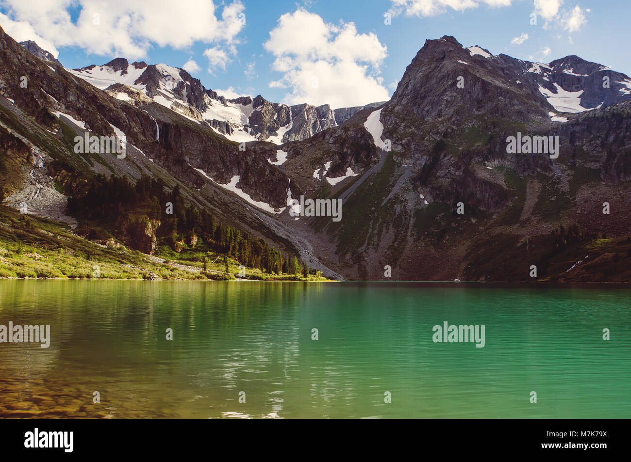 Beautiful mountain lake pine hi-res stock photography and images - Alamy