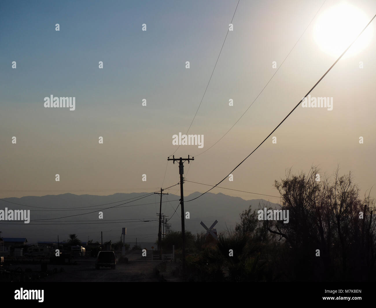 Power lines in desert hires stock photography and images Alamy