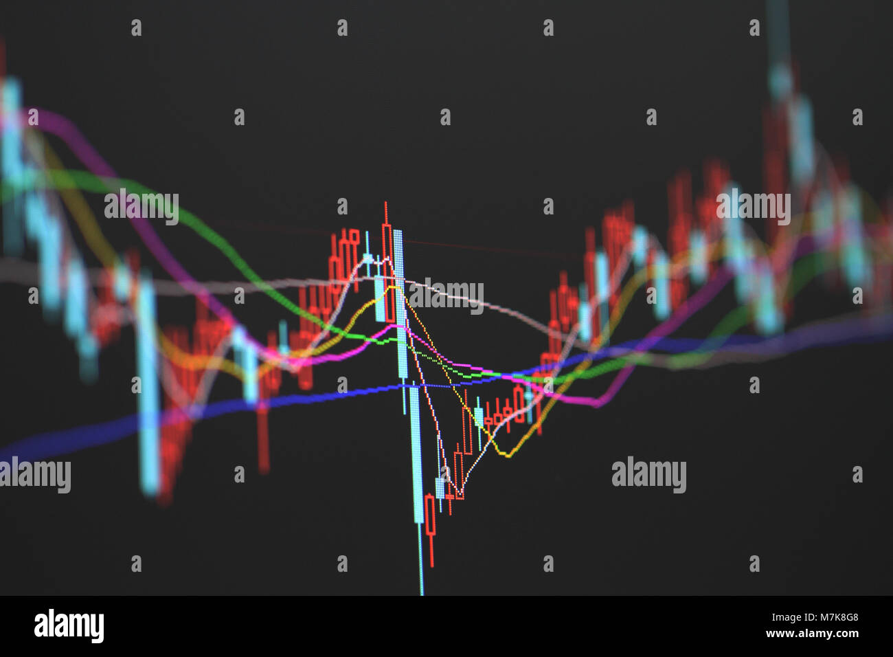 Stock Market Finance K Chart Stock Photo