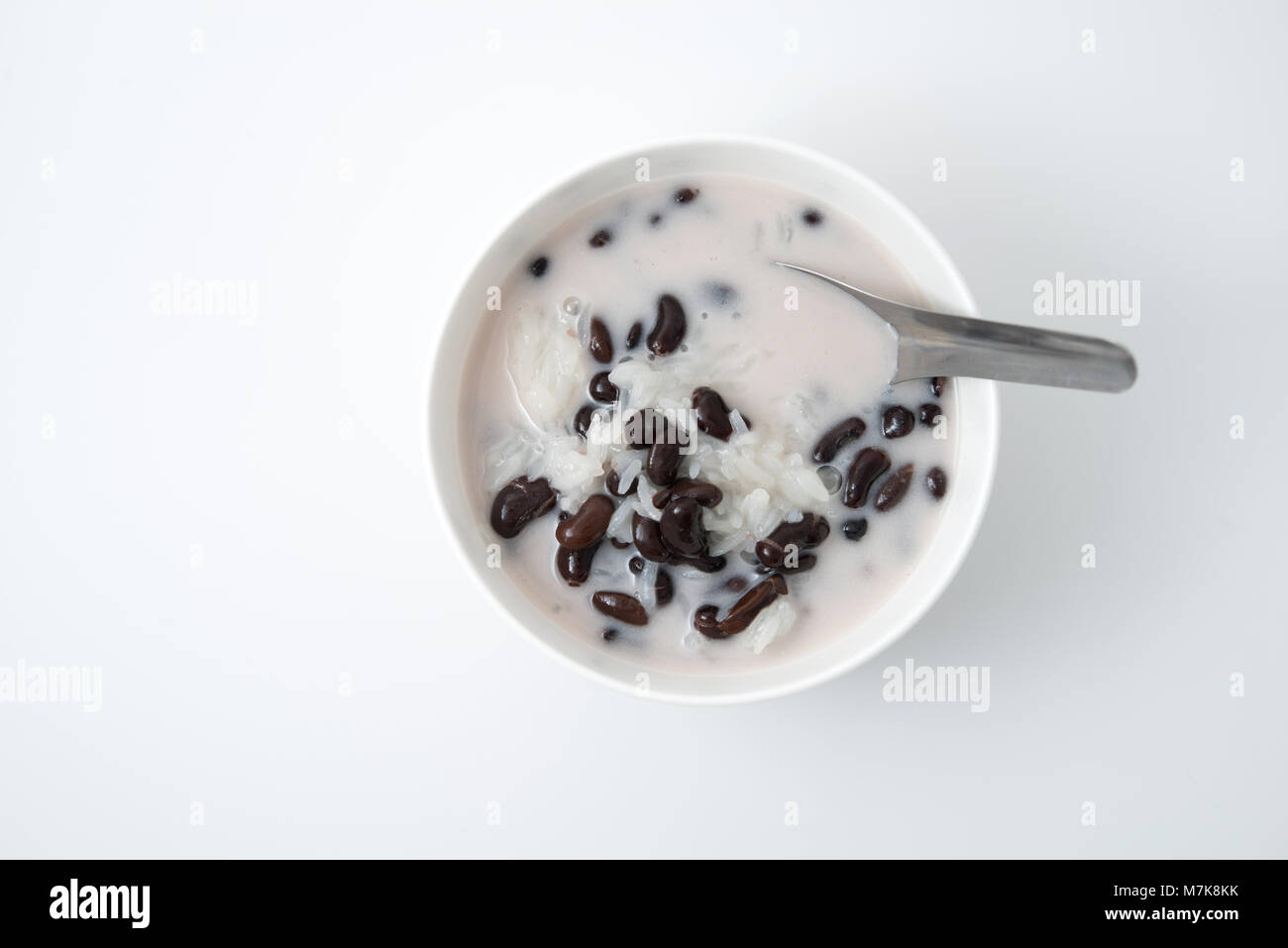 sweet sticky rice & black beans in coconut milk Stock Photo Alamy