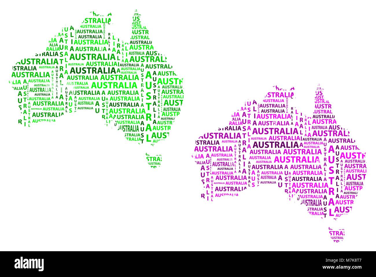 5 континент текст. Слово Австралия красивыми буквами.