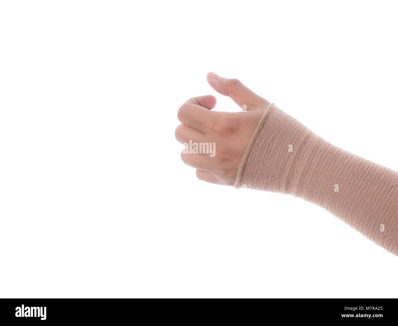 male hand wearing bandage arm from pain Stock Photo Alamy