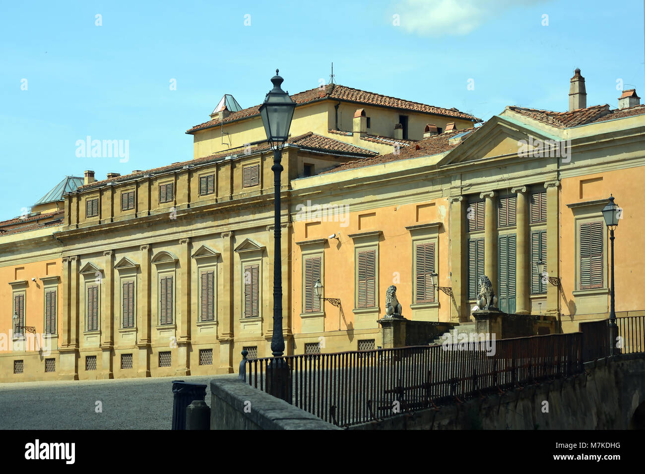 Palazzo Pitti of Florence in a partial view - Italy. Stock Photo