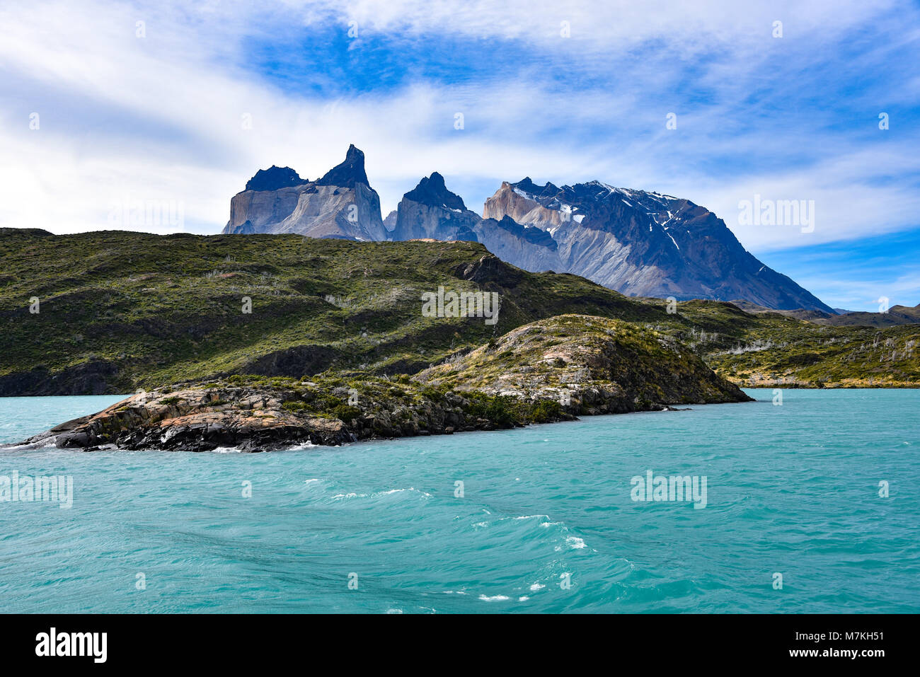 Lake Pehoe And Los Cuernos The Horns National Park Torres Del Paine