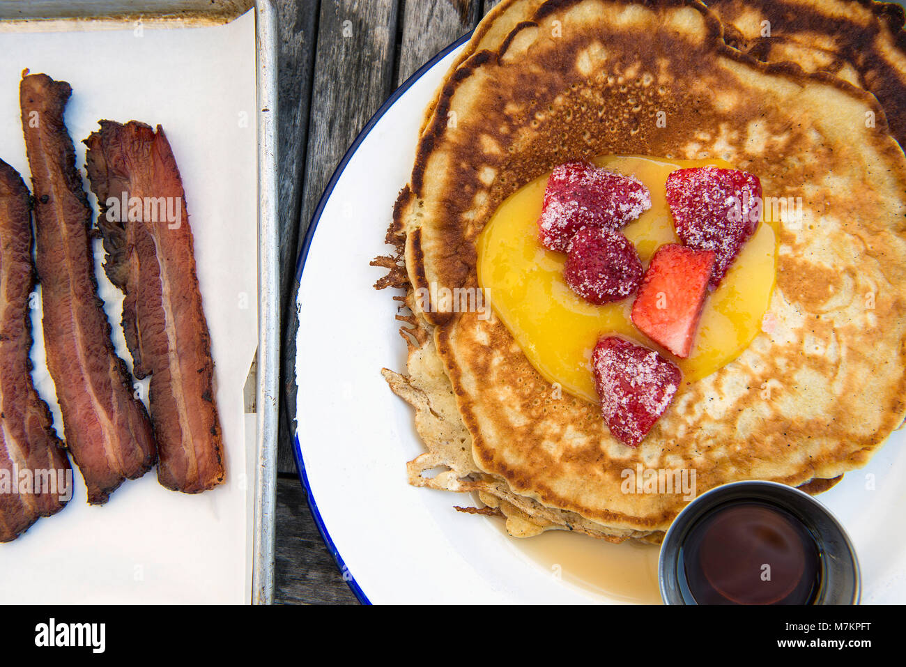 Pancake breakfast at The Wyld, Savannah, Stock Photo Alamy