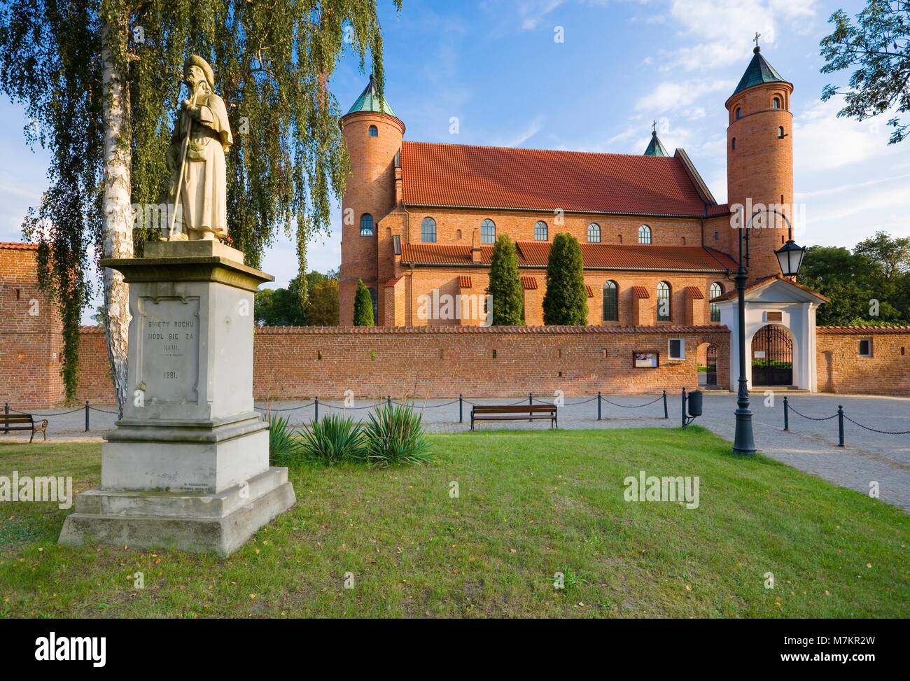 BROCHOW, POLAND - AUGUST 20: Statue of Saint Roch in front of unique ...