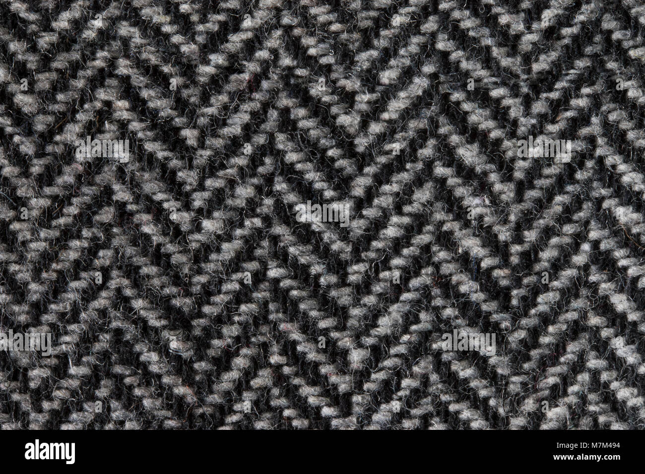 herringbone tweed fabric texture,closeup Stock Photo
