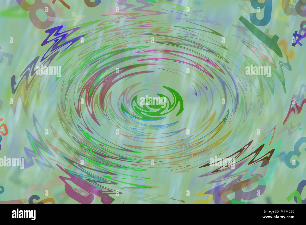 Colorful abstract texture with number from 0 to 9 for design background ...