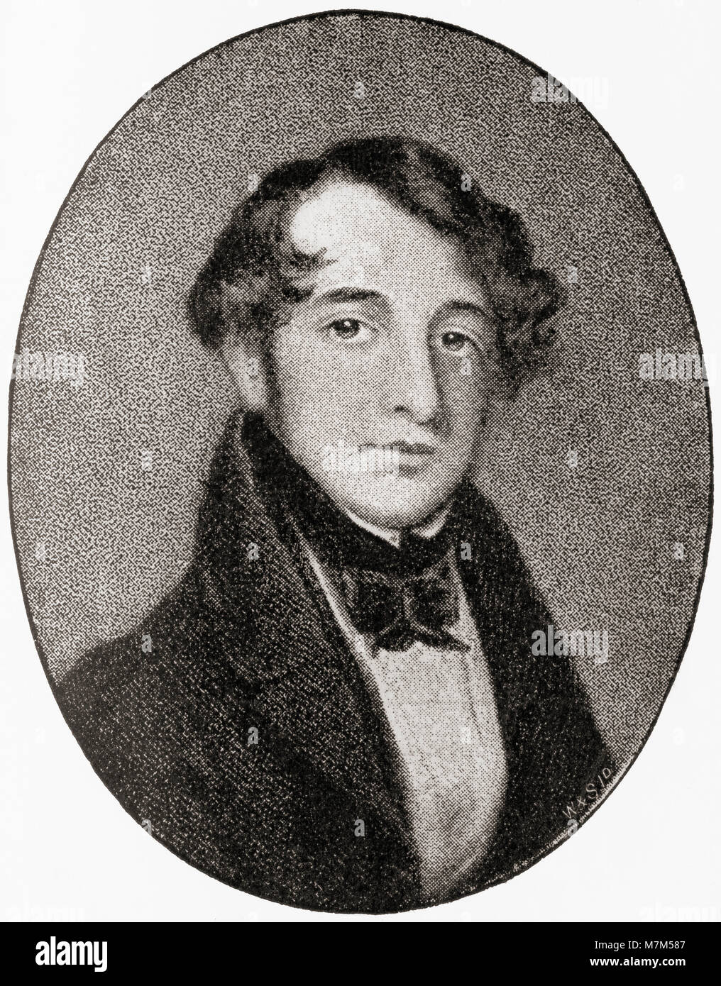 Charles John Huffam Dickens, 1812 –  1870.  English writer and social critic.  Seen here aged 23.  From The Strand Magazine, published January to June, 1894. Stock Photo