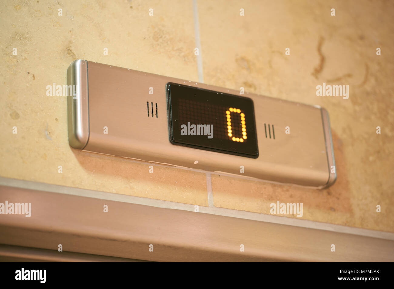Digital lift number display Stock Photo - Alamy