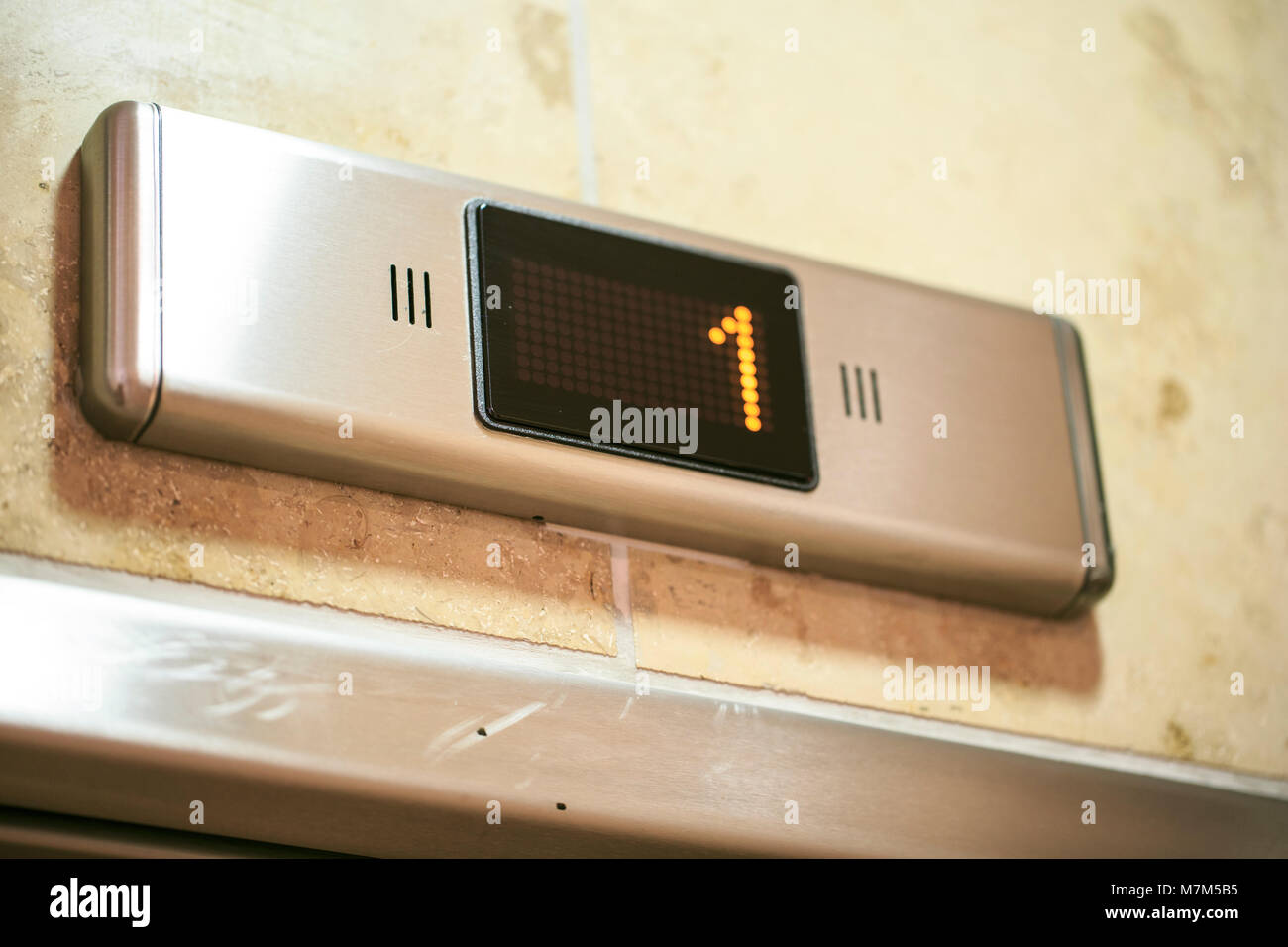 Digital lift number display Stock Photo Alamy