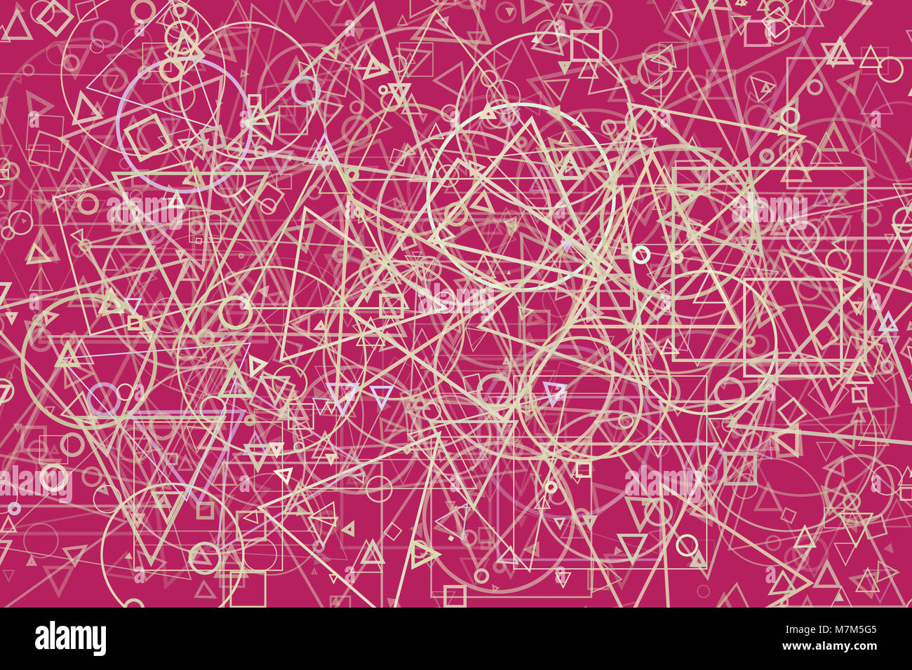 Random circle, square, rectangle & triangle shape, digital generative ...