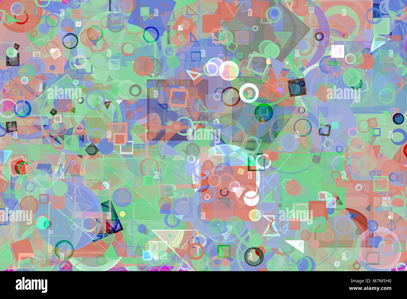 Random circle, square & rectangle shape, digital generative art for ...