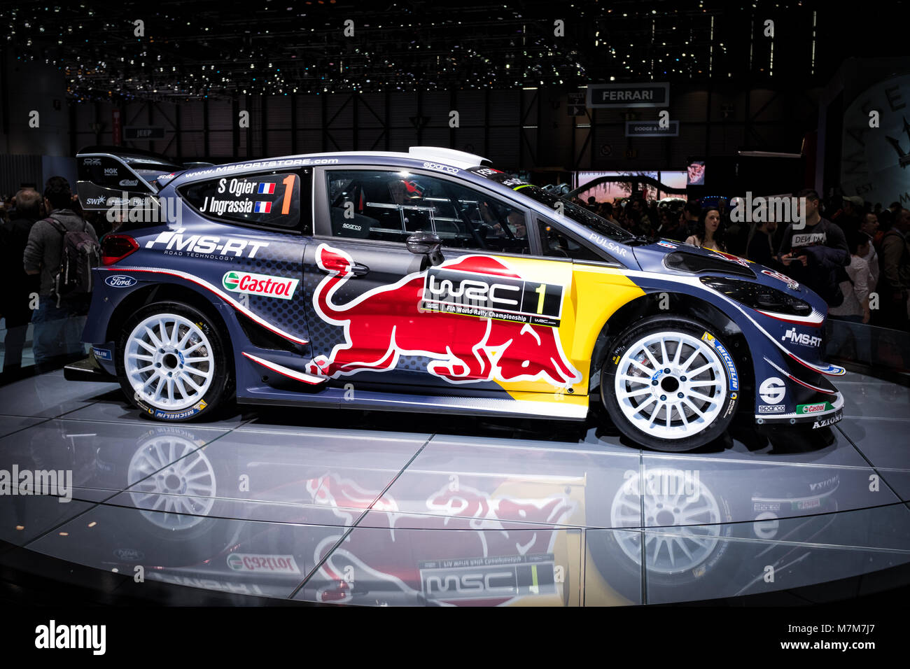 Red Bull Ford World Rally Car - Geneva International Motor Show 2018 Stock Photo
