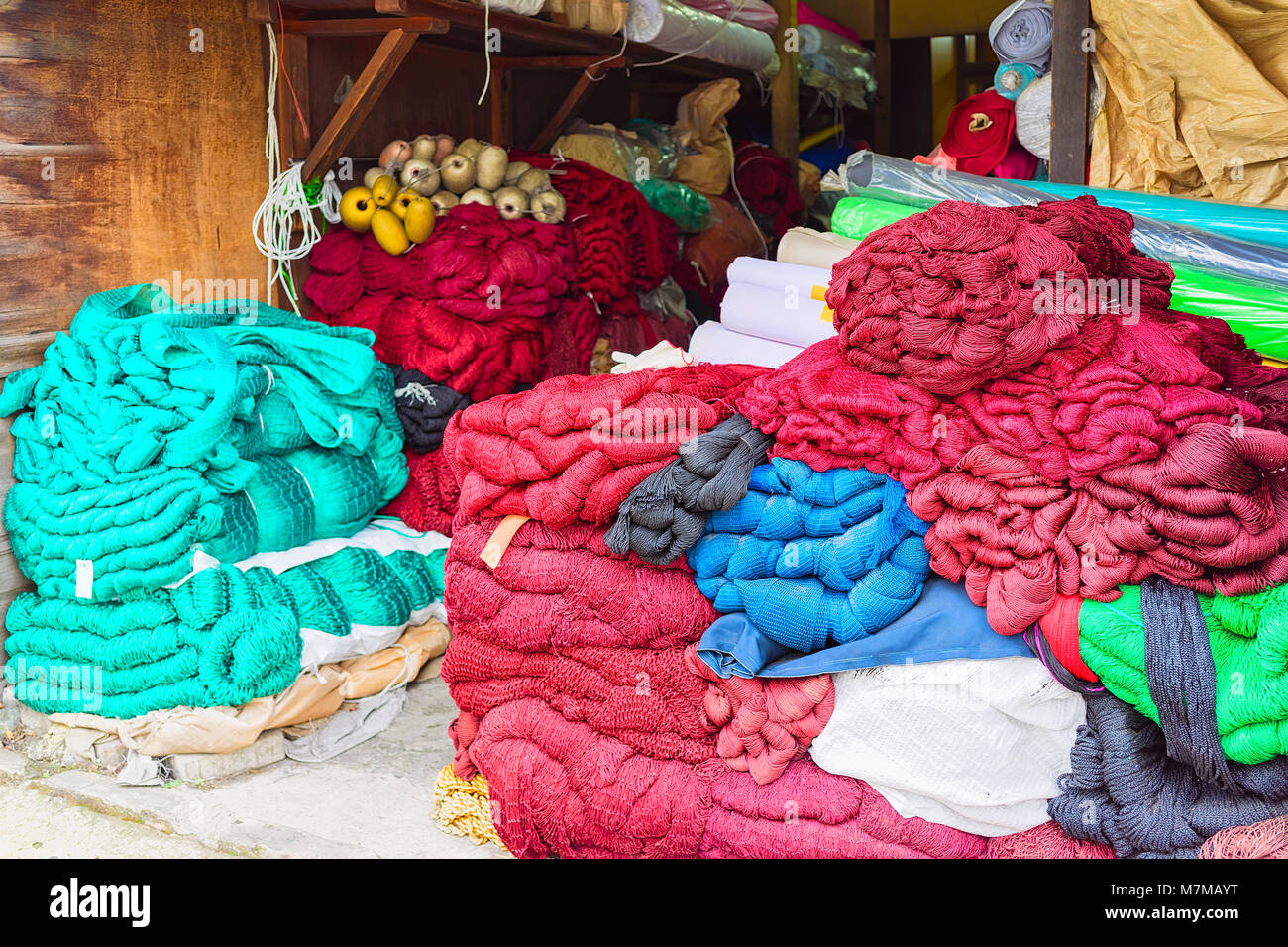 Fishing net for sale at the Fish market in Busan, South Korea Stock Photo -  Alamy