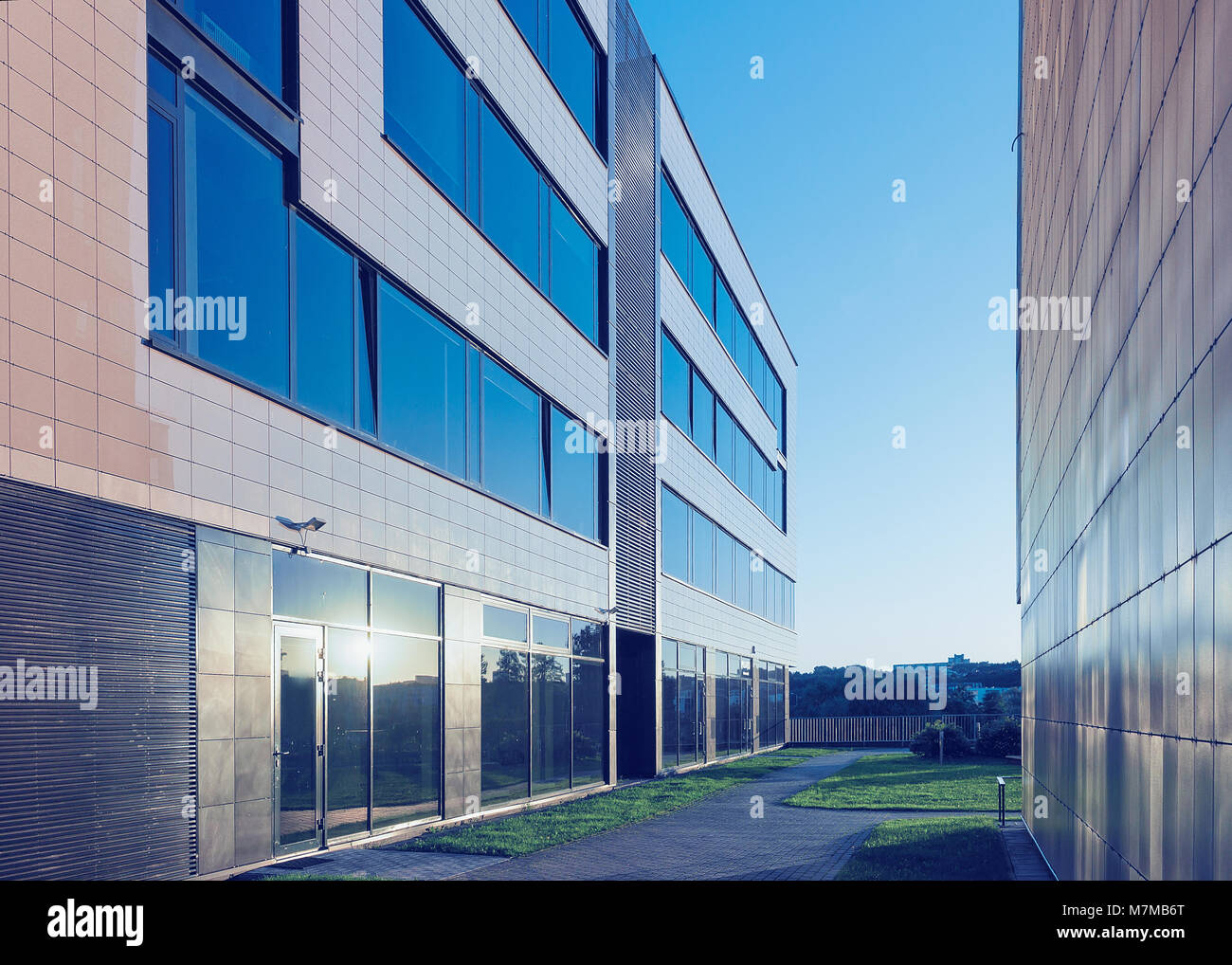 Complex of new residential buildings with other outdoor facilities and ...