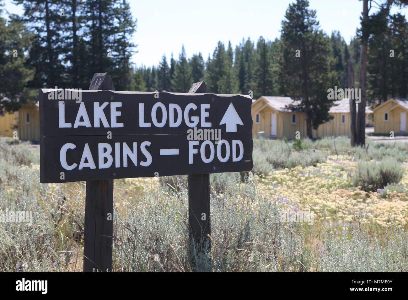 Lake Lodge Sign For Cabins Lake Lodge Sign For Cabins Stock