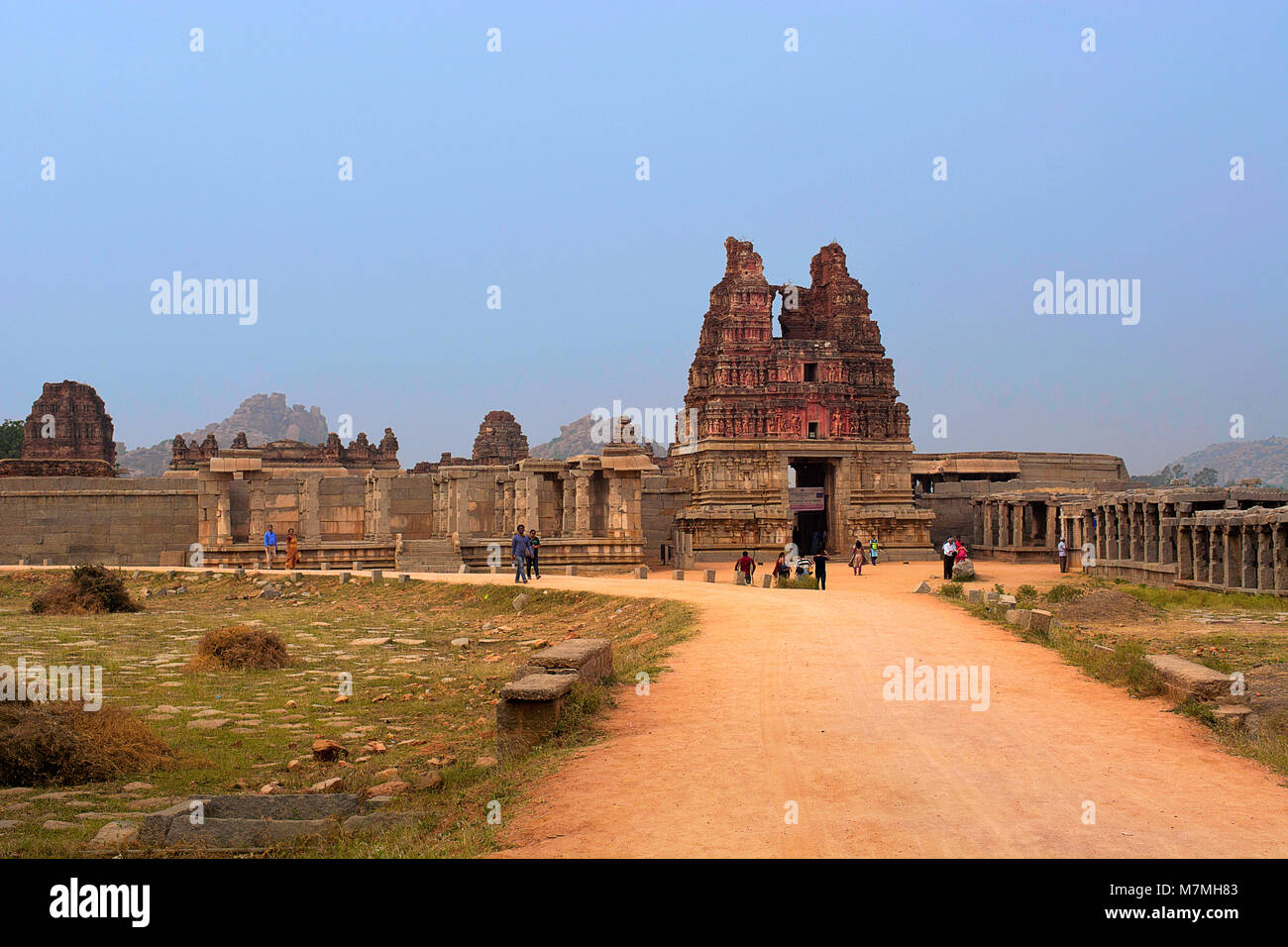 Main entrance gopuram or gate. Vitthal Temple, Hampi, Vijayanagar