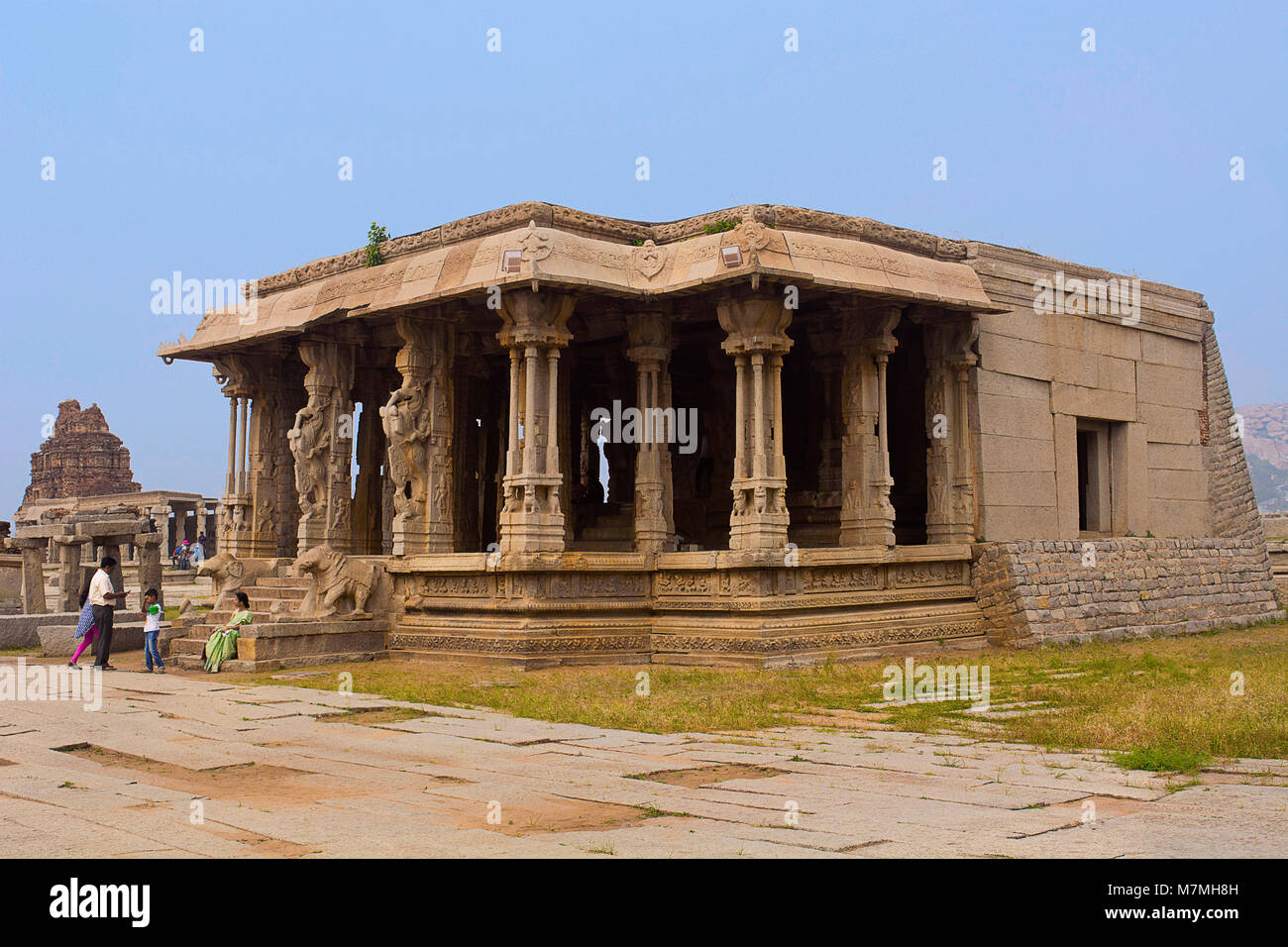 Musical columns , Vittala temple,  Hampi , Karnataka , India Stock Photo