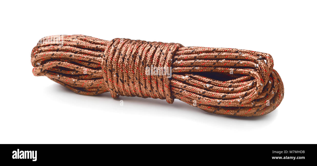 Synectics Rope Synthetic rope isolated on white background Stock Photo - Alamy